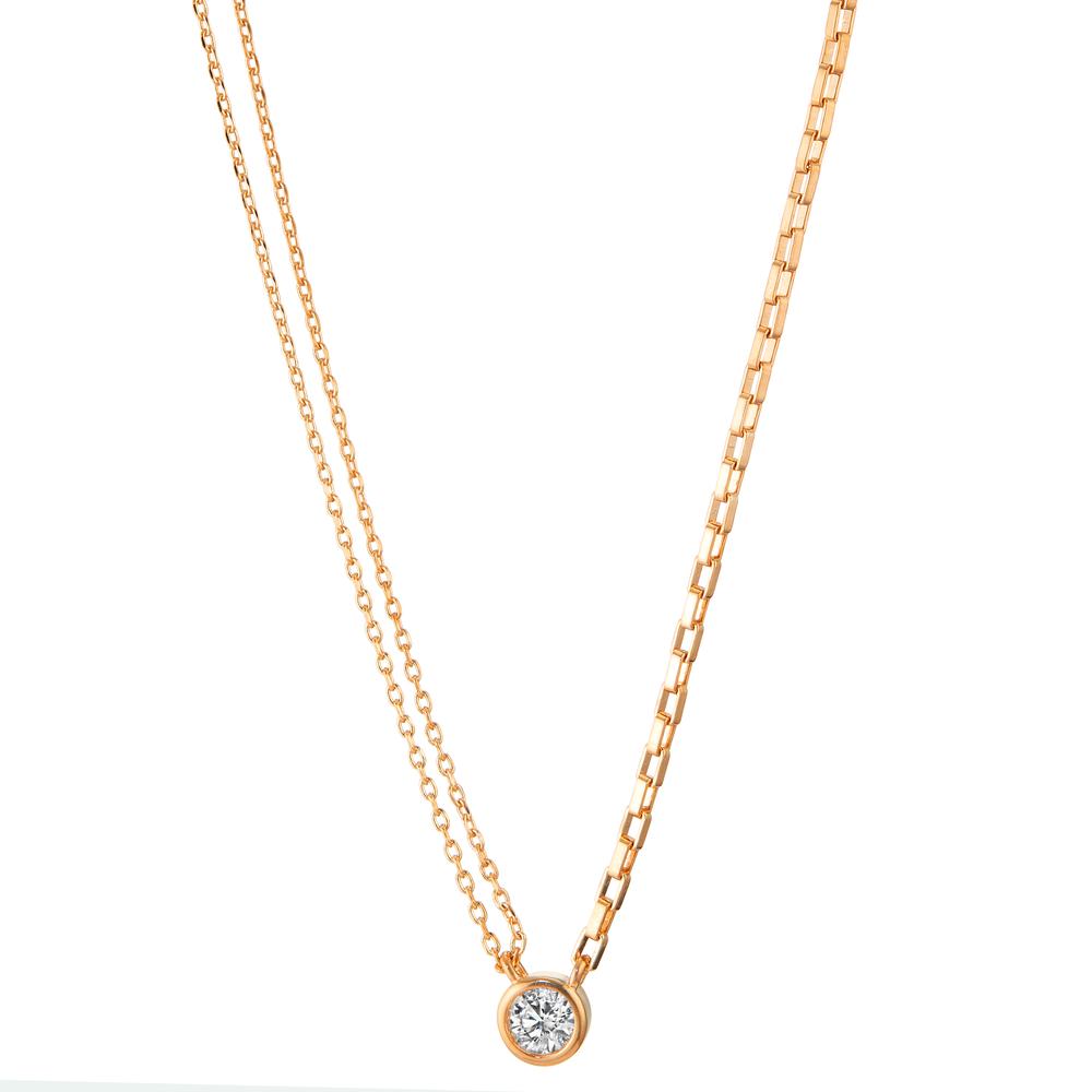 Collier Bronze Zircone Plaqué or 40-45 cm-598844
