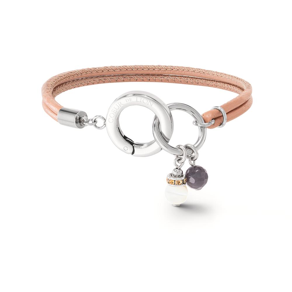 Bracelet Acier inoxydable, Cuir nappa 18 cm-598990