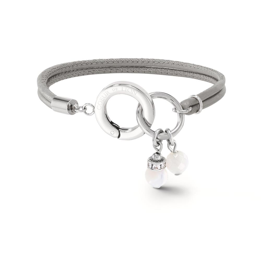 Bracelet Acier inoxydable, Cuir nappa 18 cm-598991