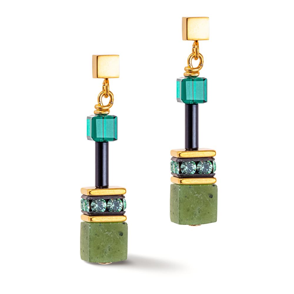 Pendant d'oreilles Acier inoxydable jaune PVD-599010