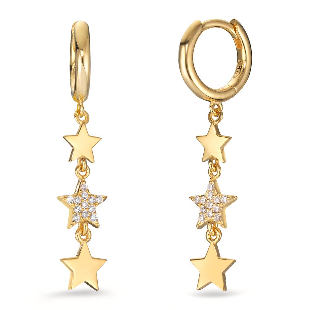 Créoles à charnières Argent jaune Rhodié Étoile-599185