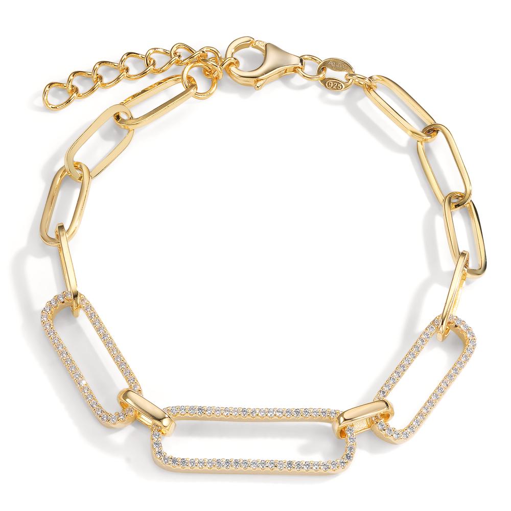 Bracelet Argent Zircone jaune Plaqué or 17-19 cm-599199