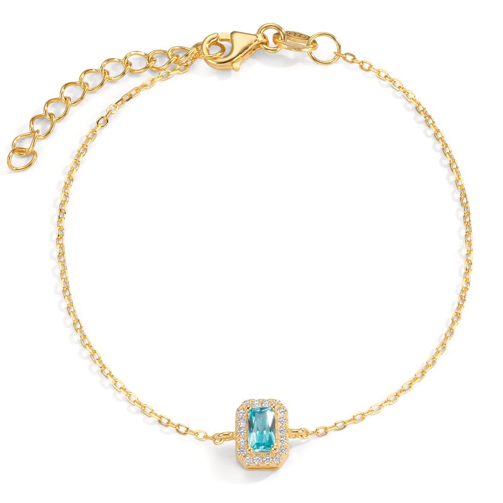 Bracelet Argent Zircone jaune Plaqué or 16-19 cm-599239