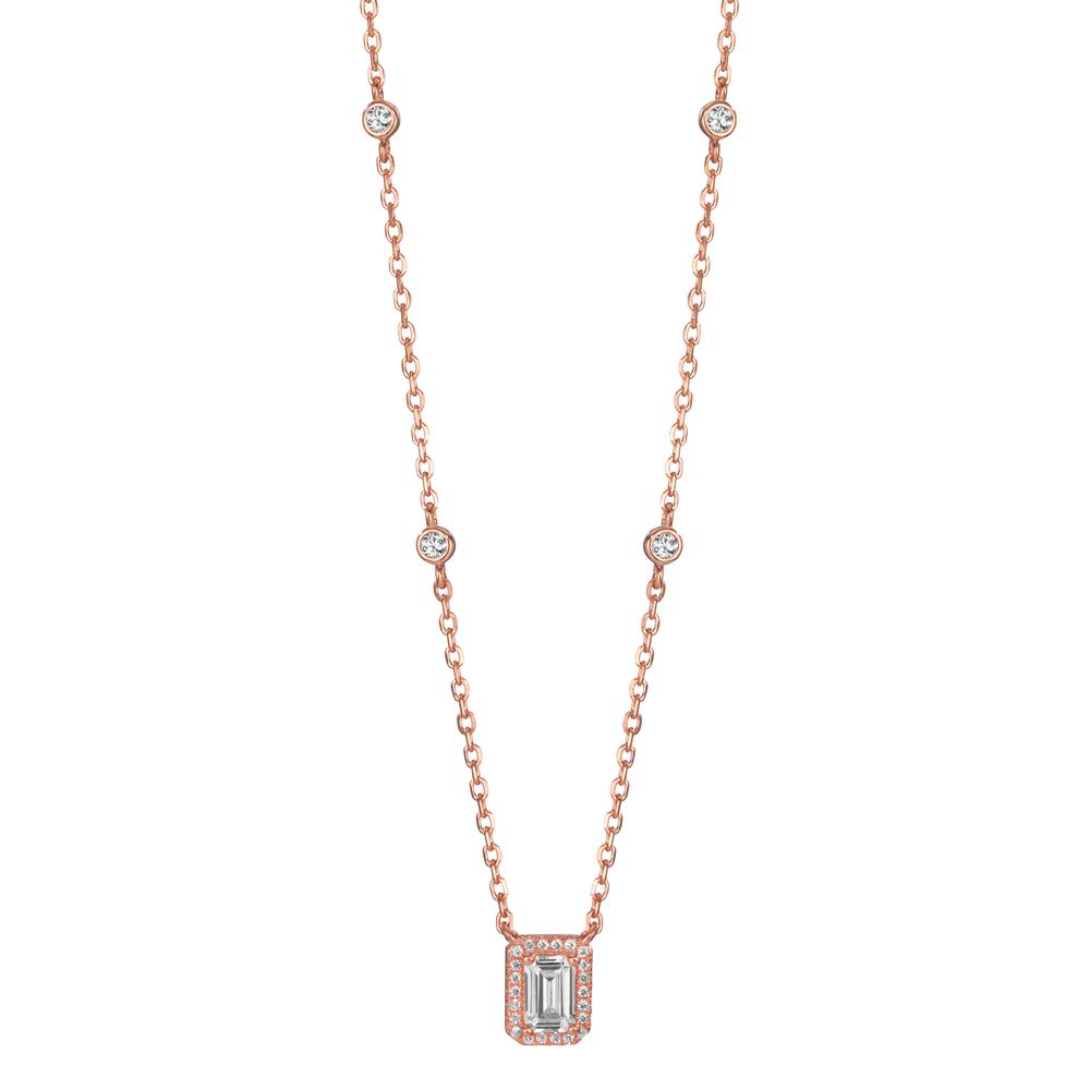 Collier Argent Zircone rosé Plaqué or 40-45 cm-599261