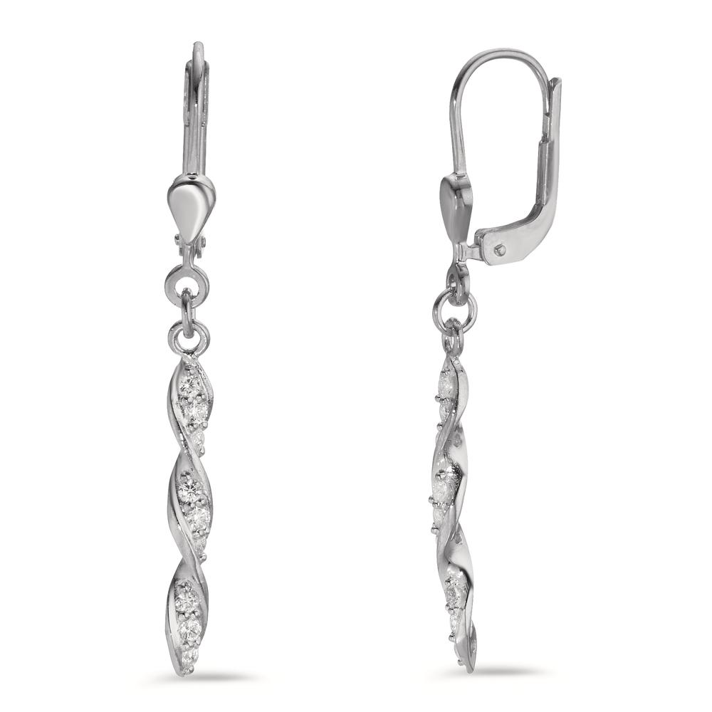 Pendant d'oreilles Argent Zircone 18 Pierres Rhodié-599302