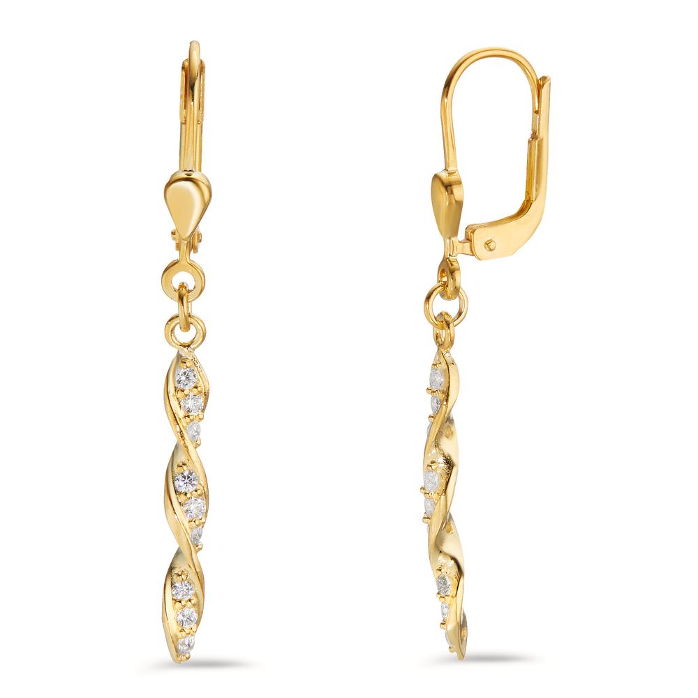 Pendant d'oreilles Argent Zircone 18 Pierres Plaqué or-599303