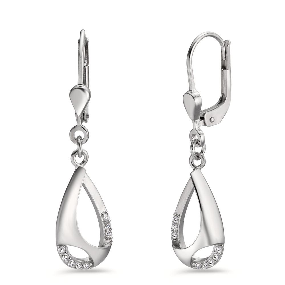 Pendant d'oreilles Argent Zircone 16 Pierres Rhodié-599304