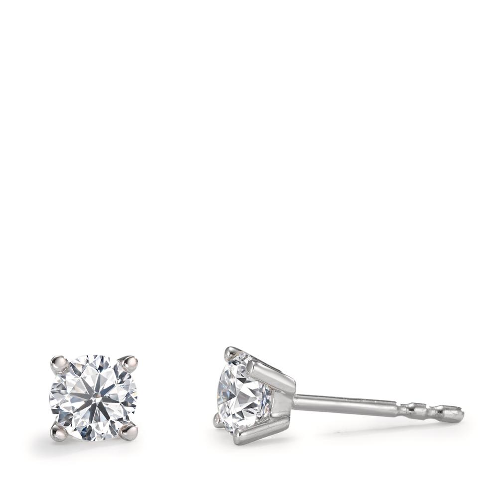 Clous d'oreilles Or blanc 18K Diamant 0.75 ct, 2 Pierres, w-si-599358