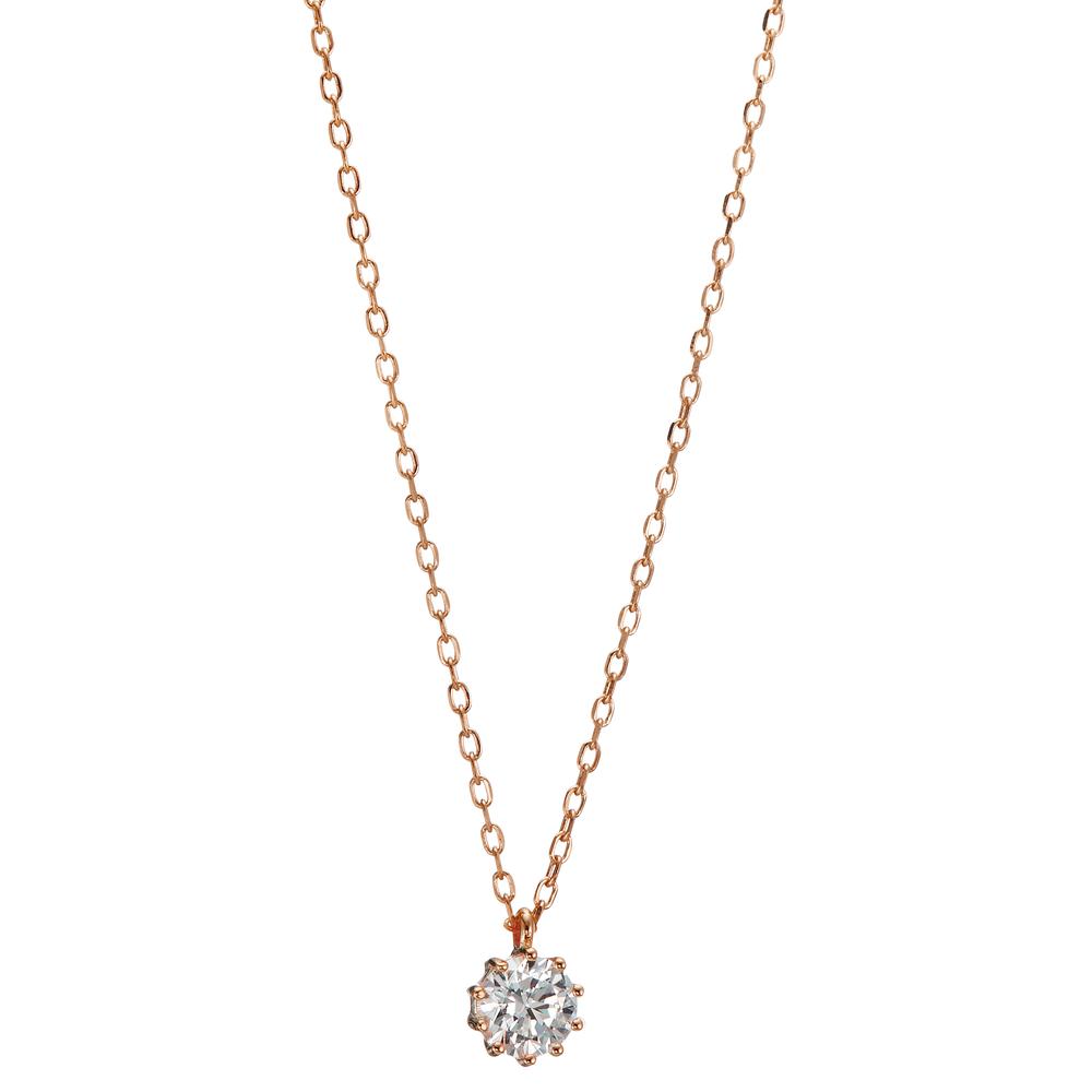 Collier Argent Zircone rosé Plaqué or 40-45 cm Ø6.5 mm-599366
