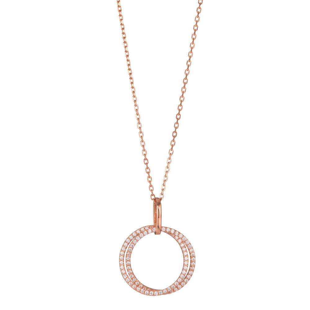 Collier Argent Zircone rosé Plaqué or 40-45 cm Ø20 mm-599378