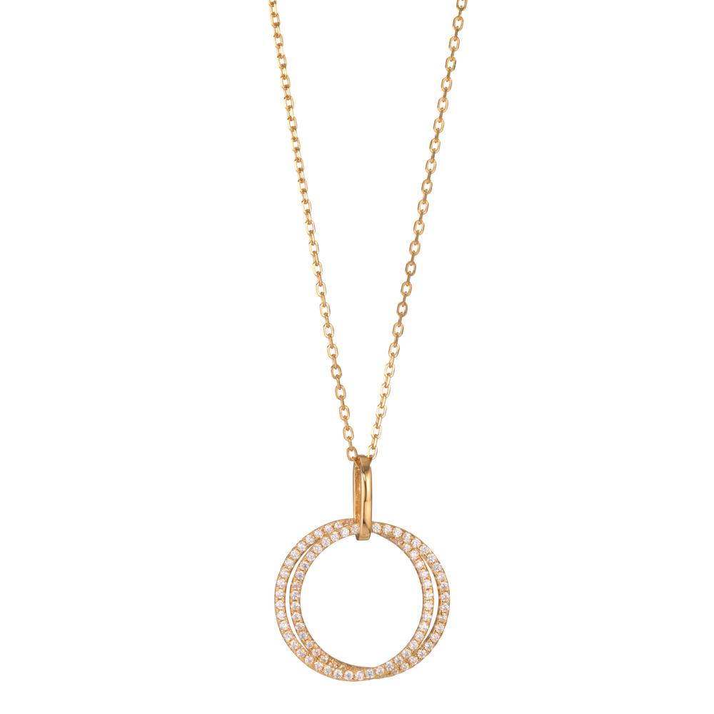 Collier Argent Zircone jaune Plaqué or 40-45 cm Ø20 mm-599379