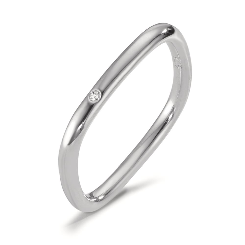 Bague à superposer Argent Zircone Rhodié-599401