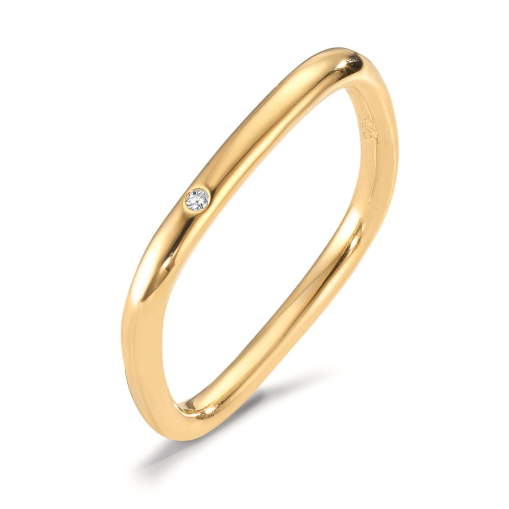 Bague à superposer Argent Zircone jaune Plaqué or-599402