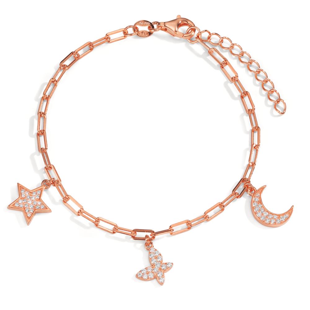 Bracelet Argent Zircone rosé Plaqué or 16-18.5 cm-599414