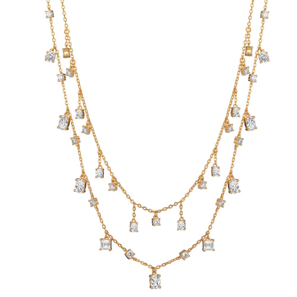 Collier Argent Zircone jaune Plaqué or 39-44 cm-599424