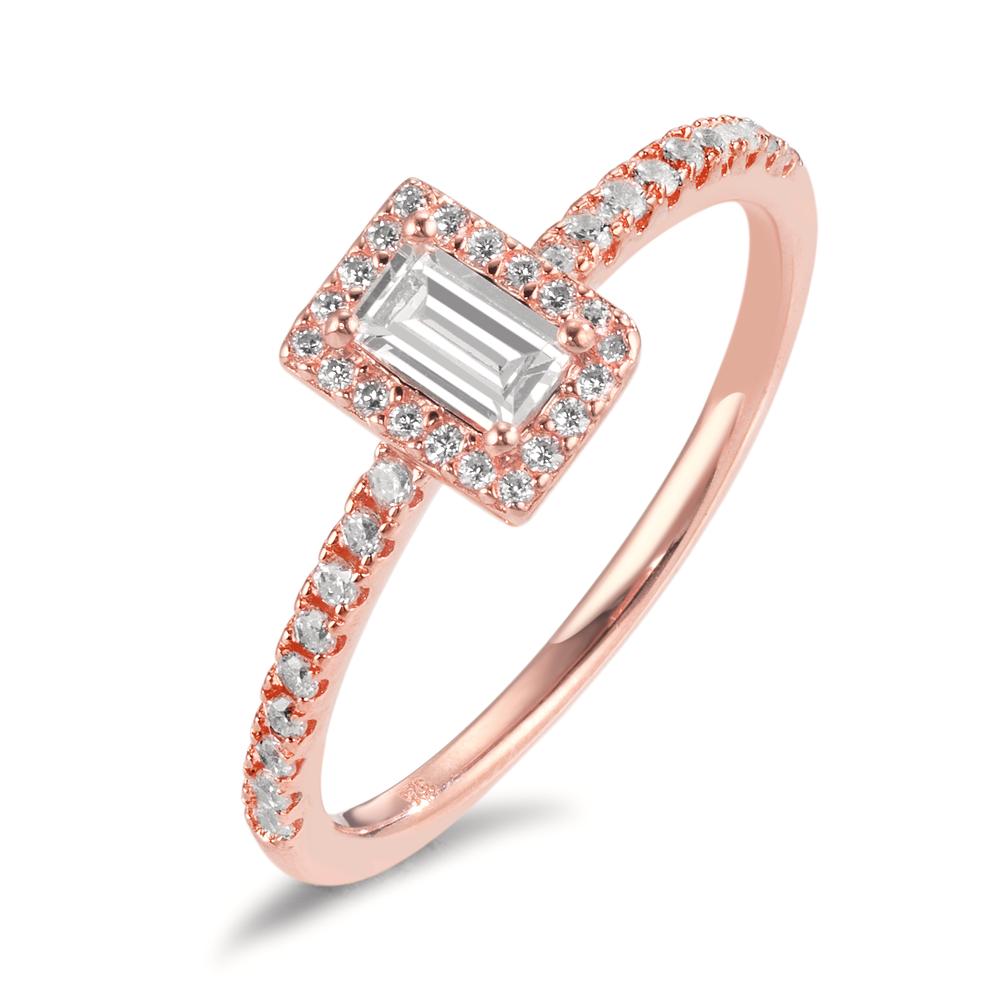 Bague Argent Zircone rosé Plaqué or-599431