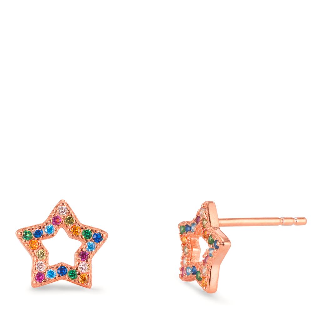 Clous d'oreilles Argent rosé Plaqué or Étoile Ø8.5 mm-599602