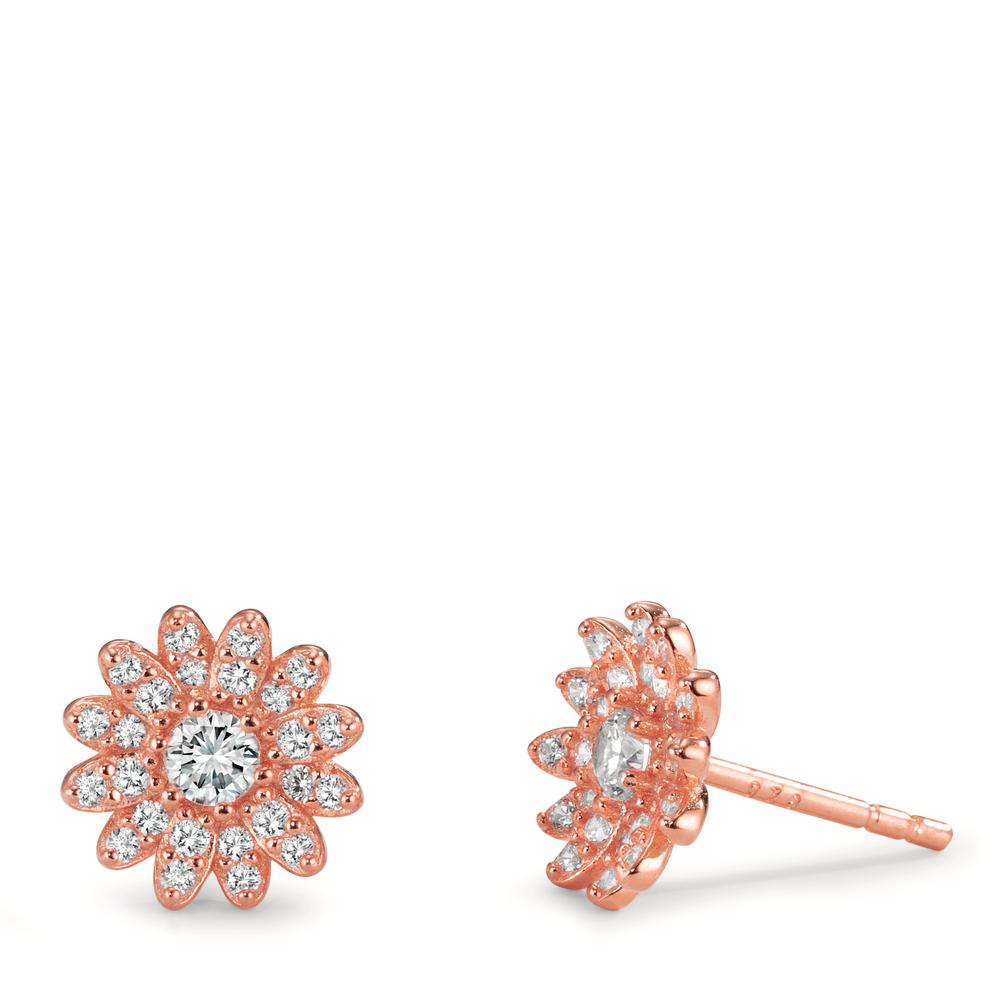 Clous d'oreilles Argent rosé Plaqué or Fleur Ø9 mm-599608