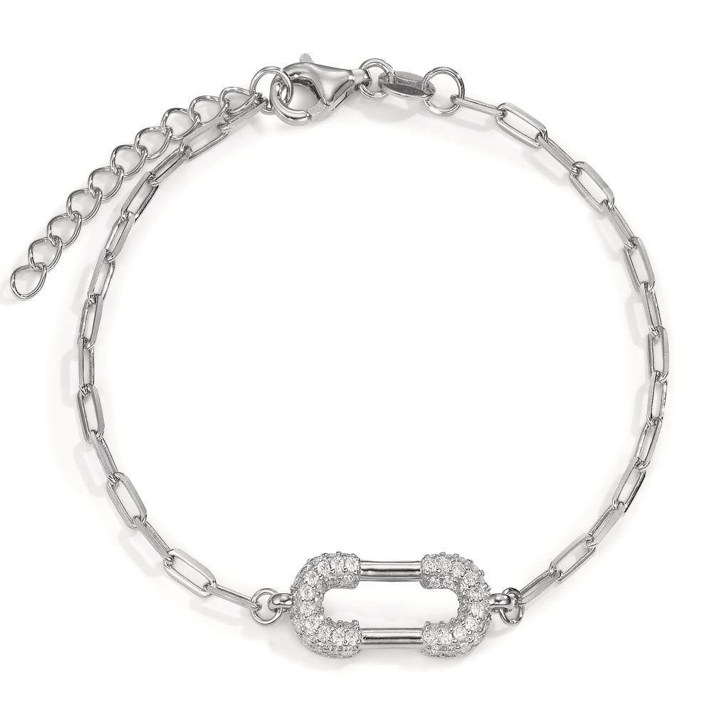 Bracelet Argent Zircone Rhodié 16-18.5 cm-599623
