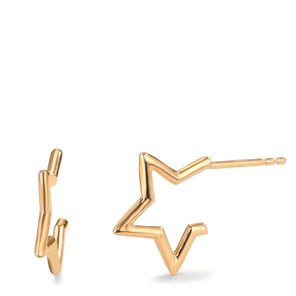 Clous d'oreilles Argent jaune Plaqué or Étoile Ø15 mm-599631
