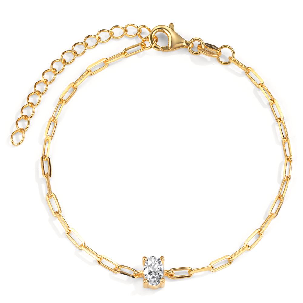 Bracelet Argent Zircone jaune Plaqué or 15.5-19 cm-599648