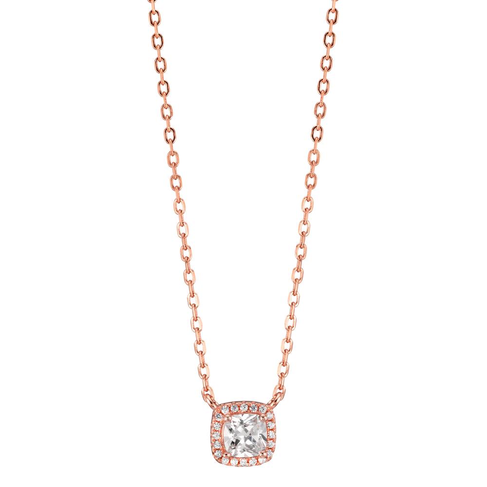 Collier Argent Zircone rosé Plaqué or 40-45 cm-599661