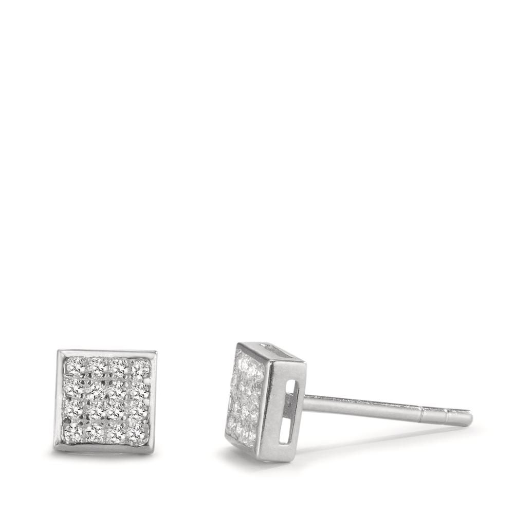 Clous d'oreilles Argent Zircone 32 Pierres Rhodié Ø5 mm-599674