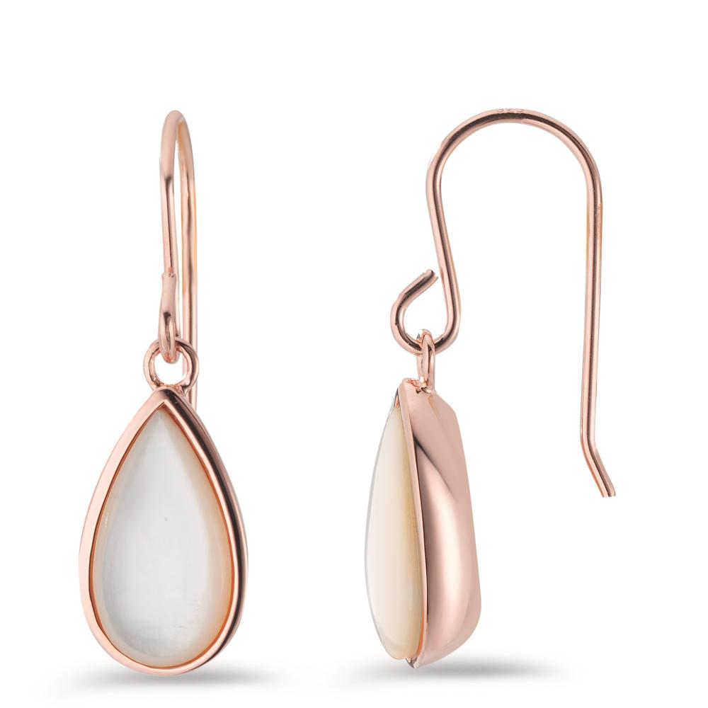 Pendant d'oreilles Argent rosé Plaqué or nacre blanc-599760