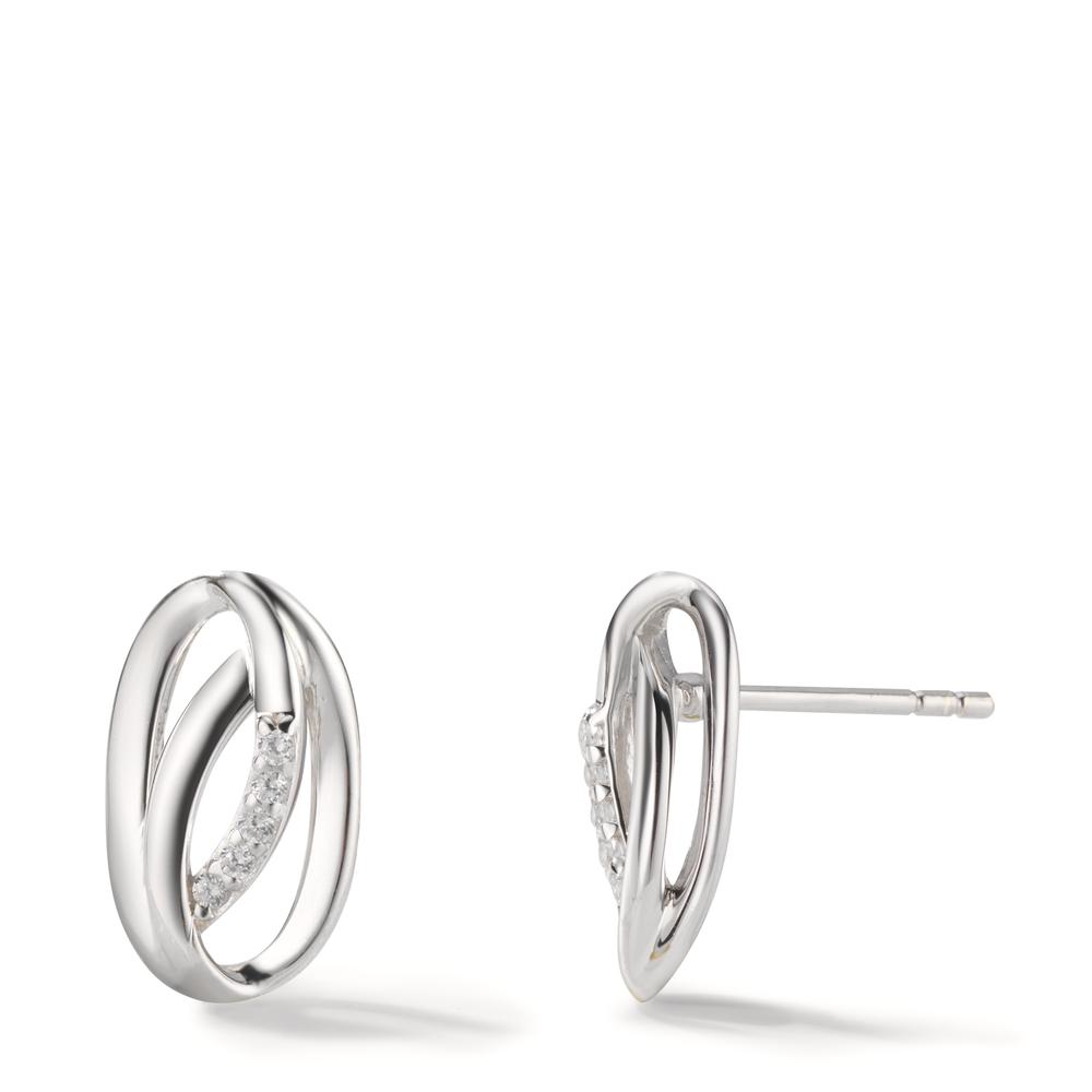 Clous d'oreilles Argent Zircone 10 Pierres Rhodié-599764