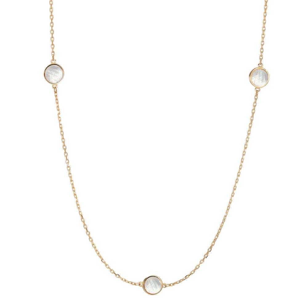 Collier Or jaune 14K nacre blanc 42-45 cm Ø6 mm-599839