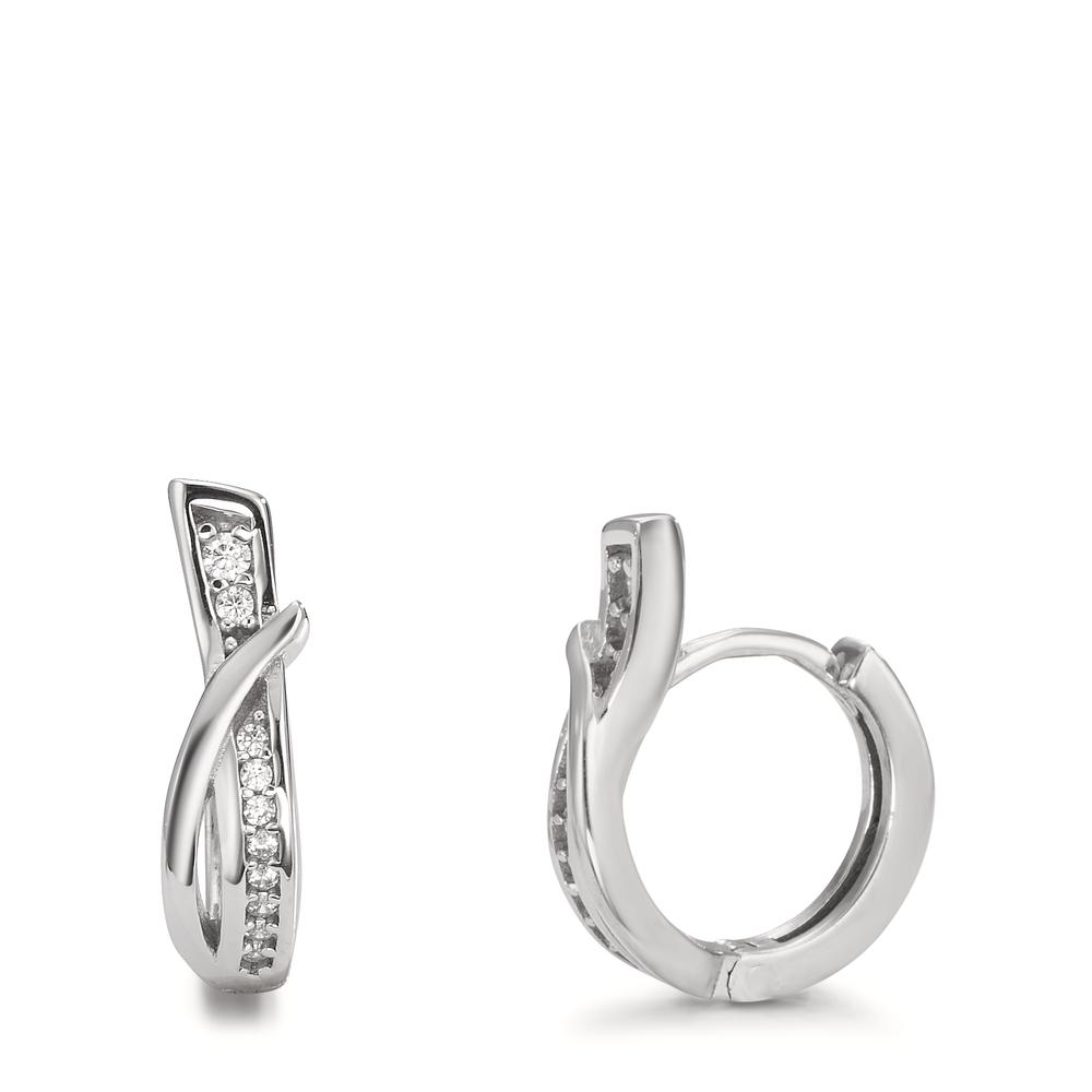 Créoles à charnières Argent Zircone 20 Pierres Rhodié-599967