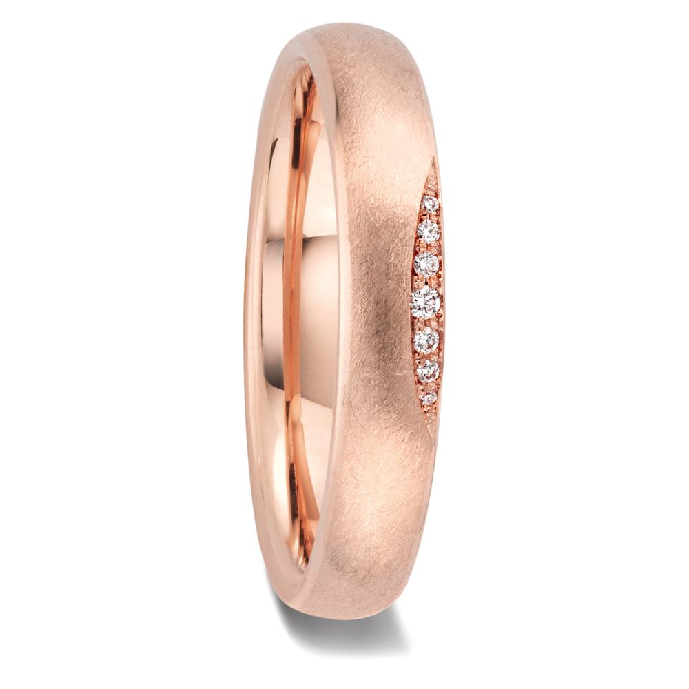 Alliance Or rose 18K Diamant 0.032 ct, 7 Pierres, w-si-599976