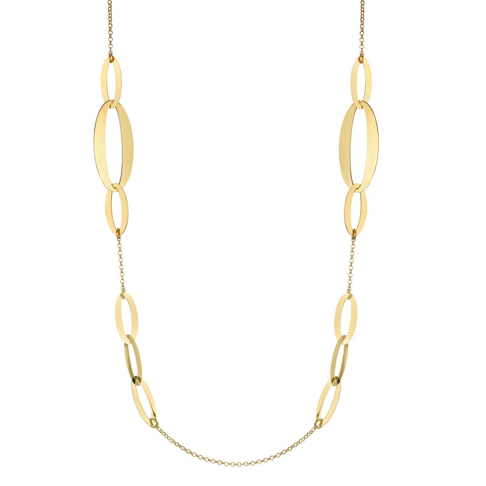 Collier Argent jaune Plaqué or 80 cm-600026
