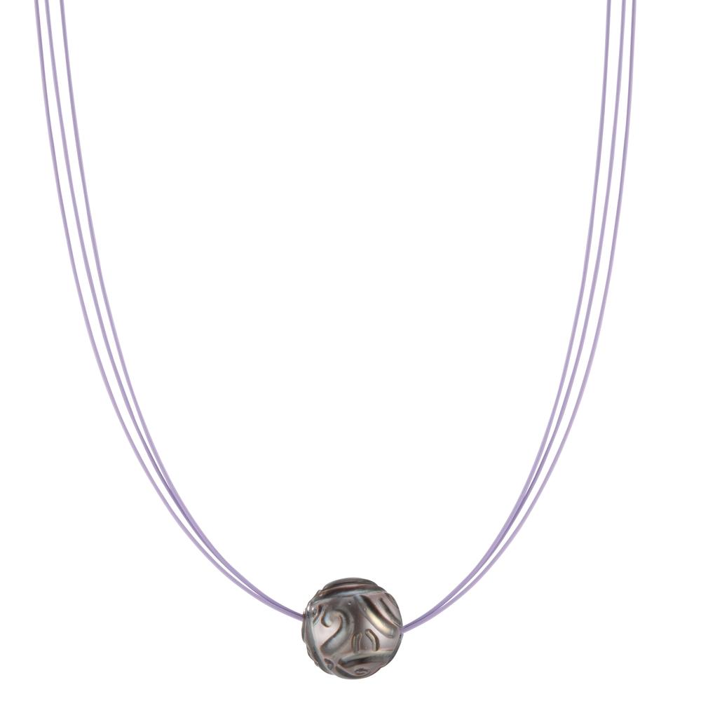Collier Acier inoxydable PVD perle de Tahiti 10-12 mm 42 cm-600260
