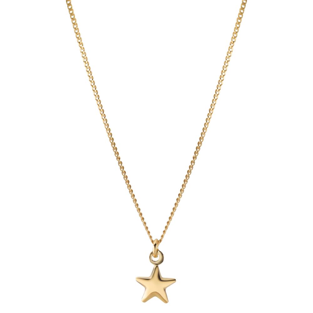 Collier Argent jaune Plaqué or Étoile 42-45 cm-600293