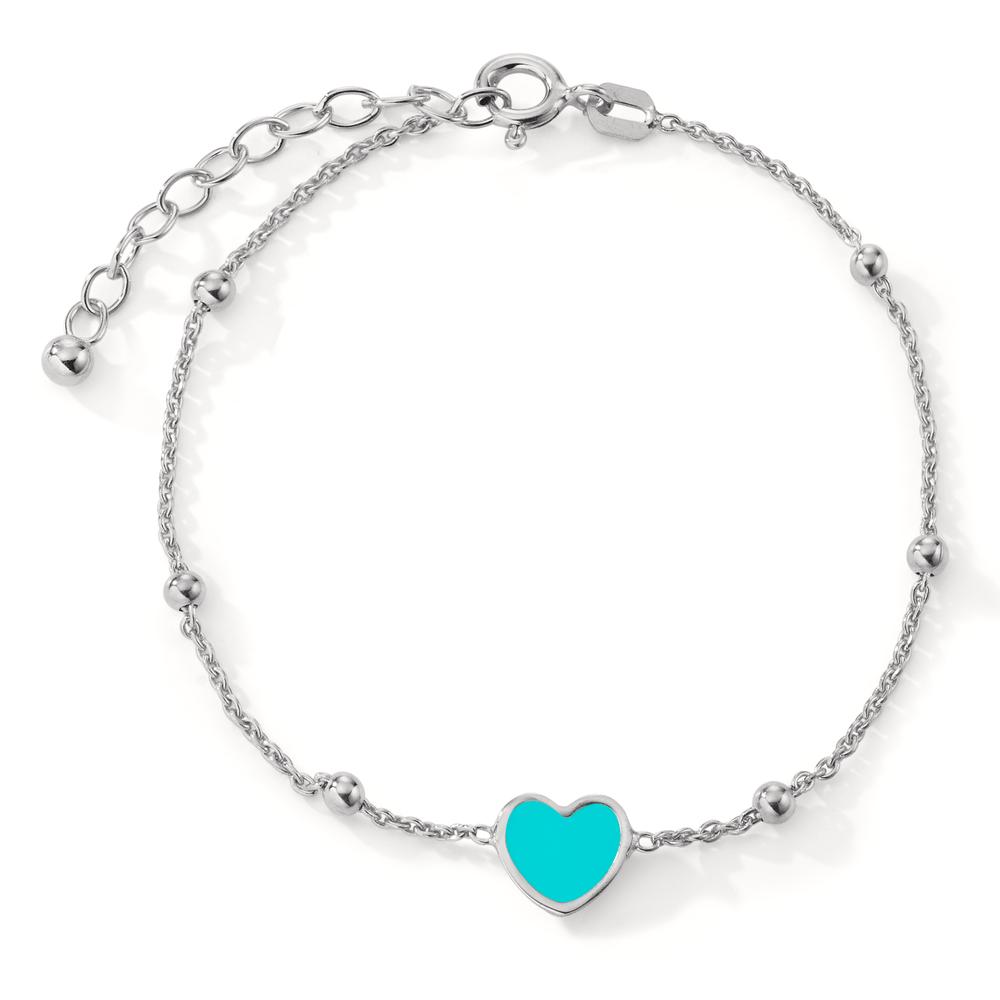 Bracelet Argent Rhodié Coeur 16-18 cm-600297