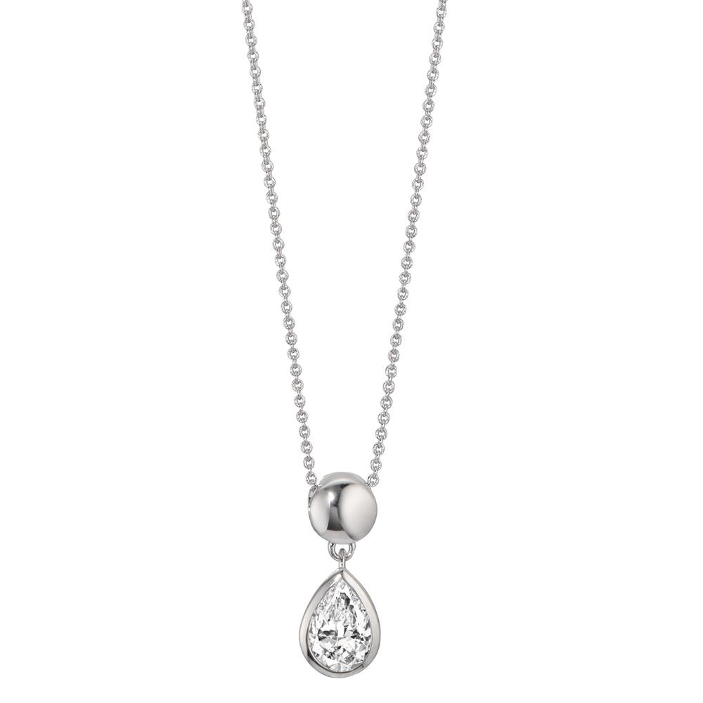 Collier Or blanc 9K Zircone 40-42 cm-600341