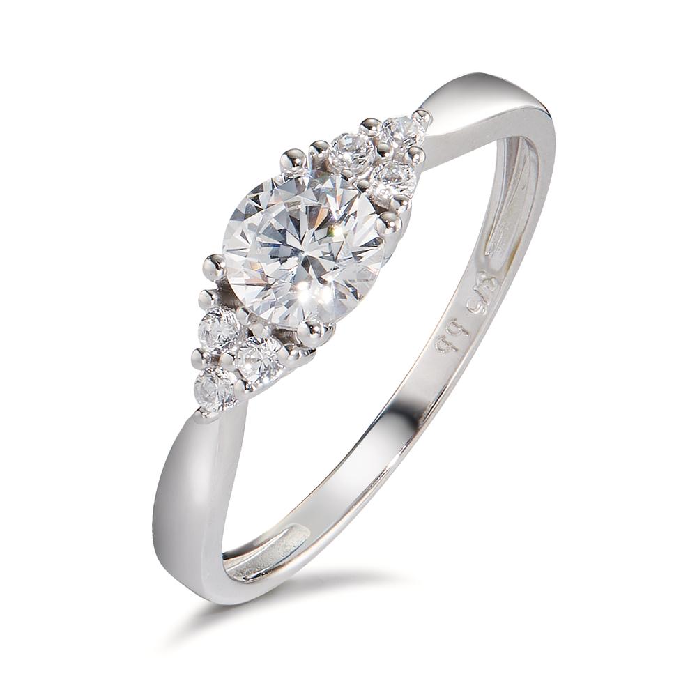 Bague Or blanc 9K Zircone 7 Pierres, 4.5 mm-600368