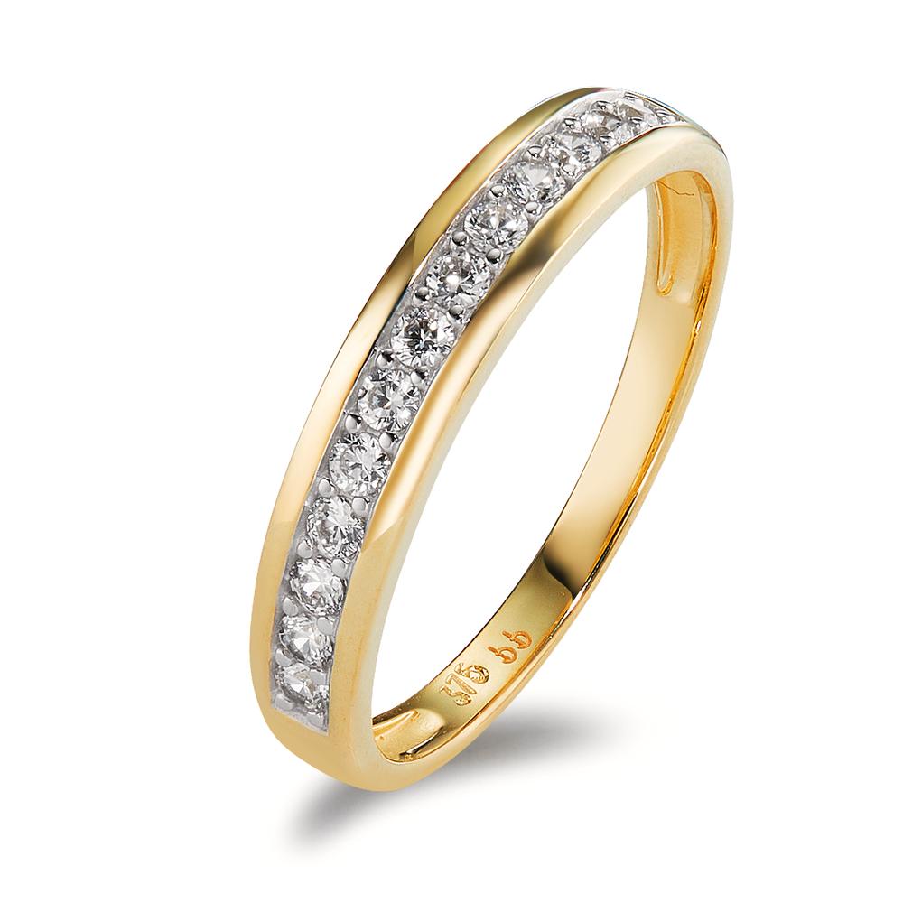 Bague d'éternité Or jaune 9K Zircone 13 Pierres-600372
