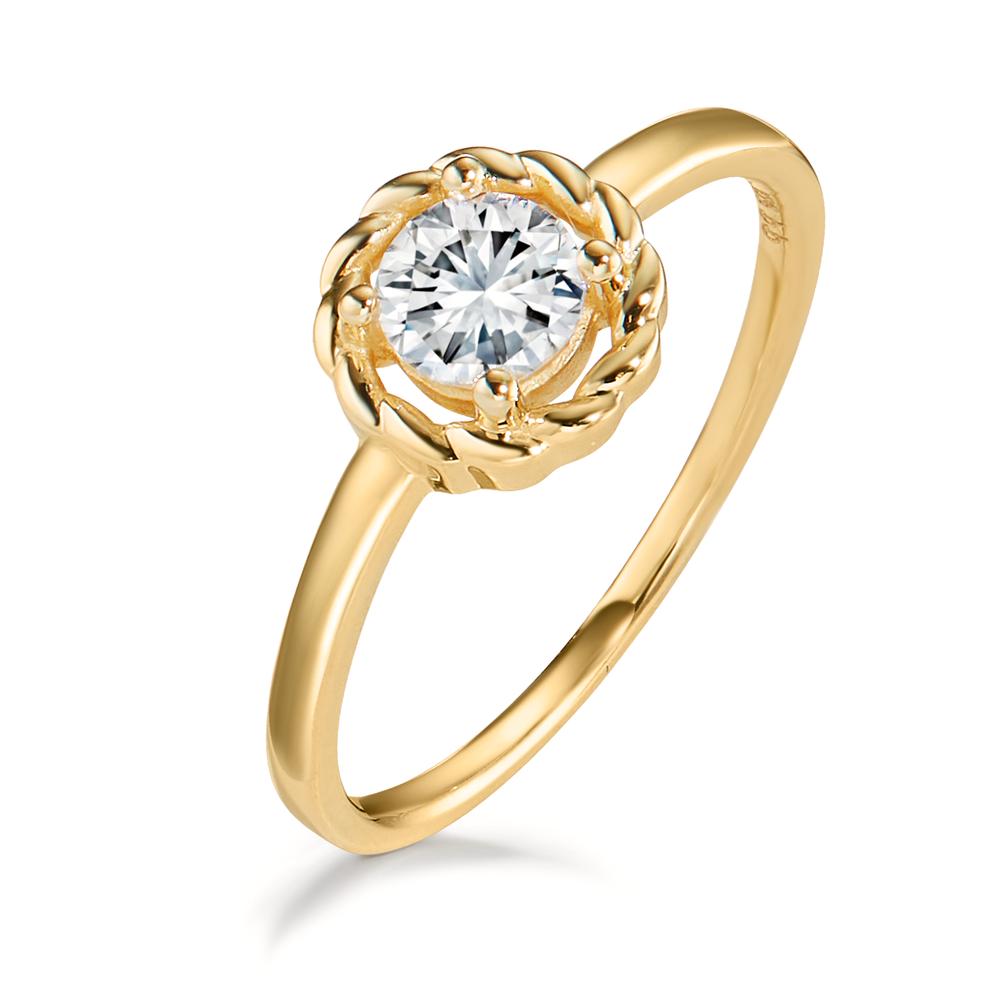 Bague Or jaune 9K Zircone Ø7.5 mm-600378