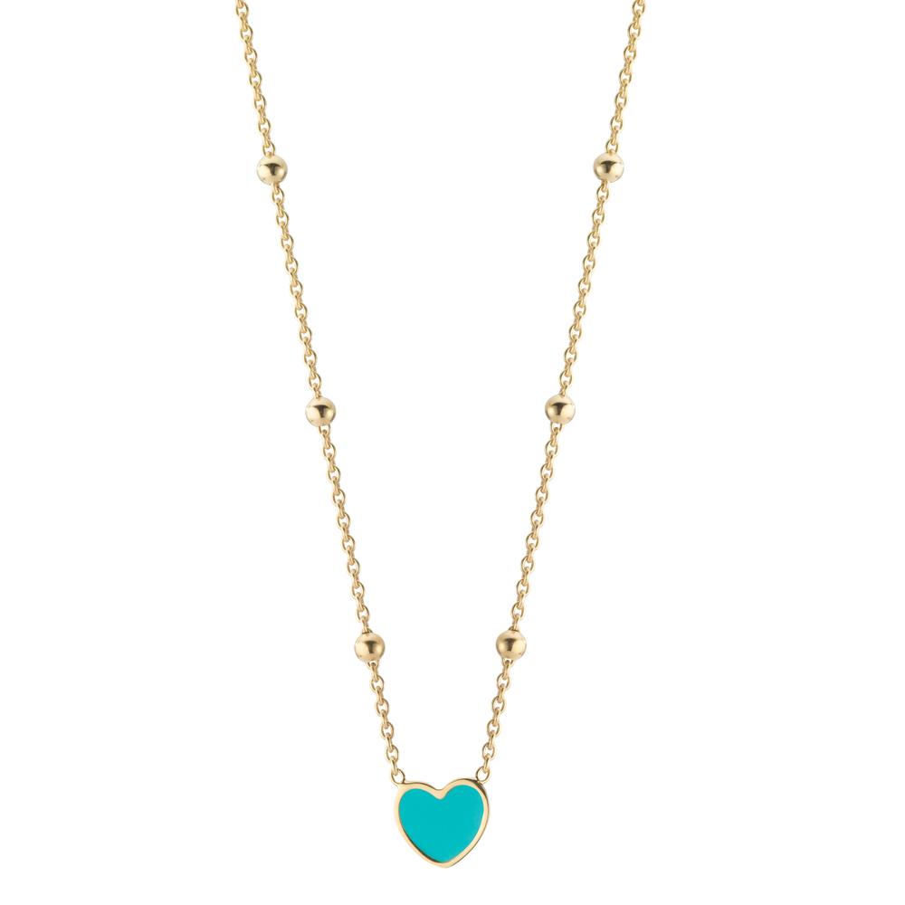 Collier Argent jaune Plaqué or Coeur 38-42 cm-600399