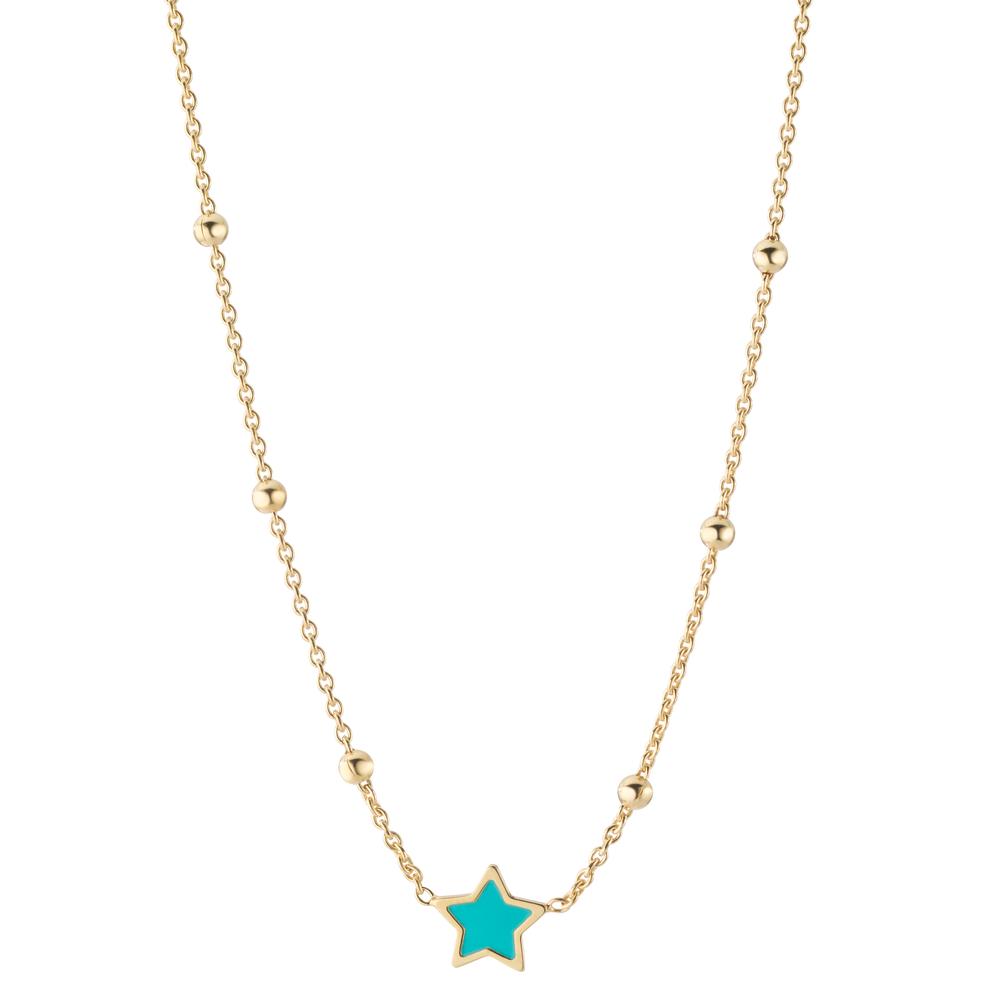 Collier Argent jaune Plaqué or Étoile 38-42 cm-600400