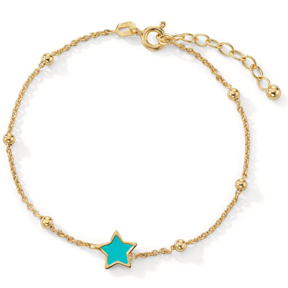 Bracelet Argent jaune Plaqué or Étoile 16-18 cm-600404