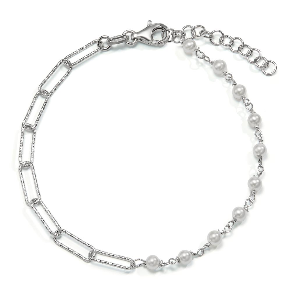 Bracelet Argent Rhodié perle de culture 17-20 cm-600413