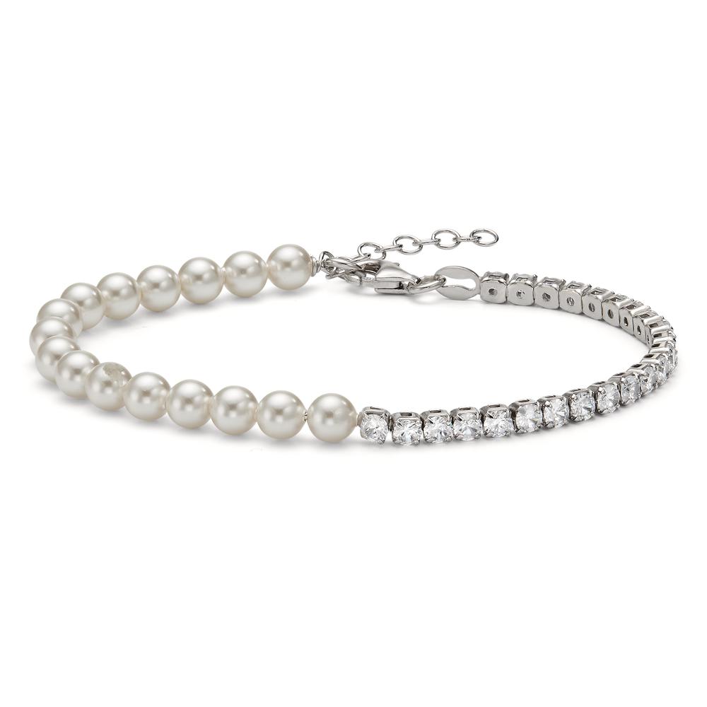Bracelet Argent Zircone 23 Pierres Rhodié 17-19.5 cm-600414