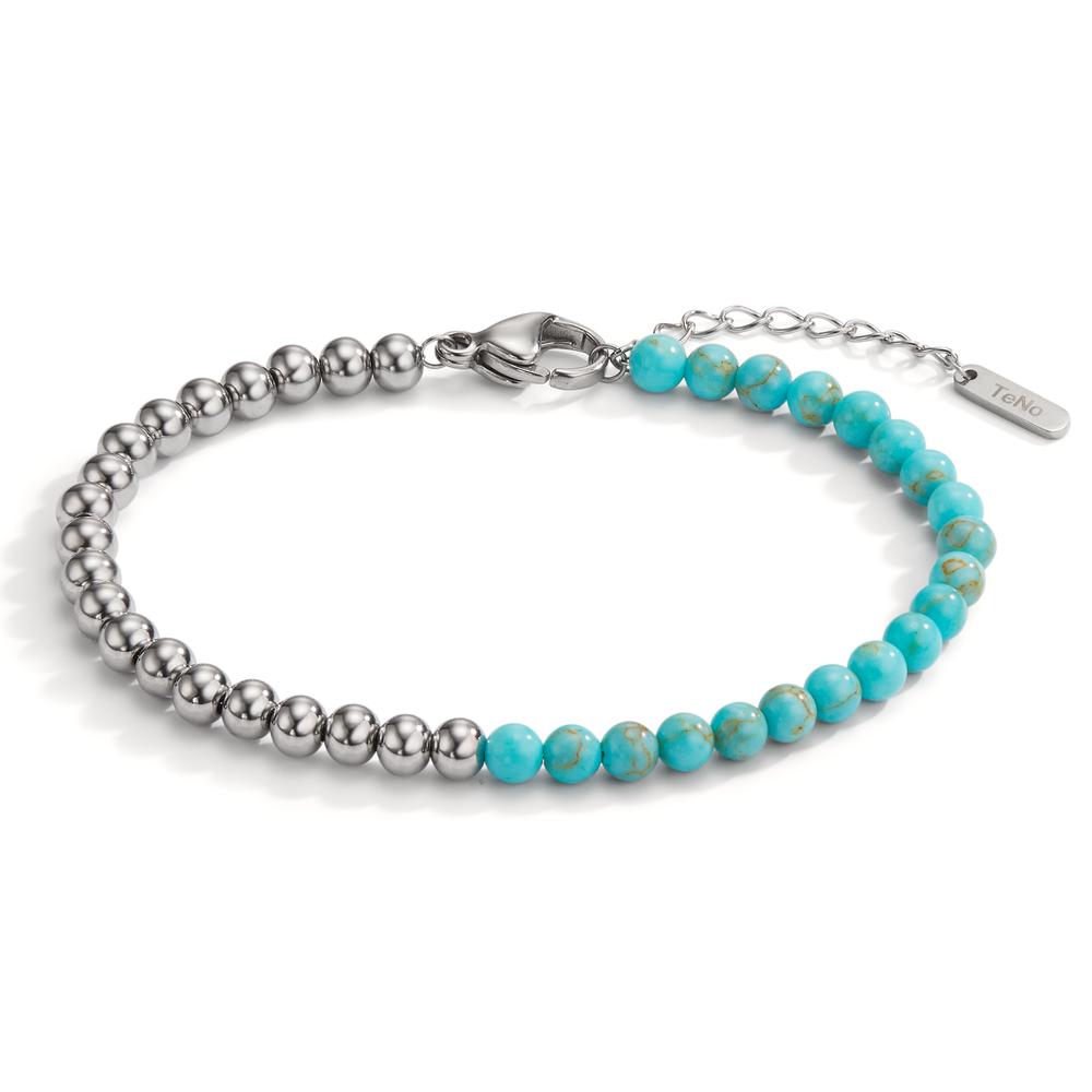 Bracelet Acier inoxydable Turquoise 17.5-19.5 cm Ø4 mm-600477