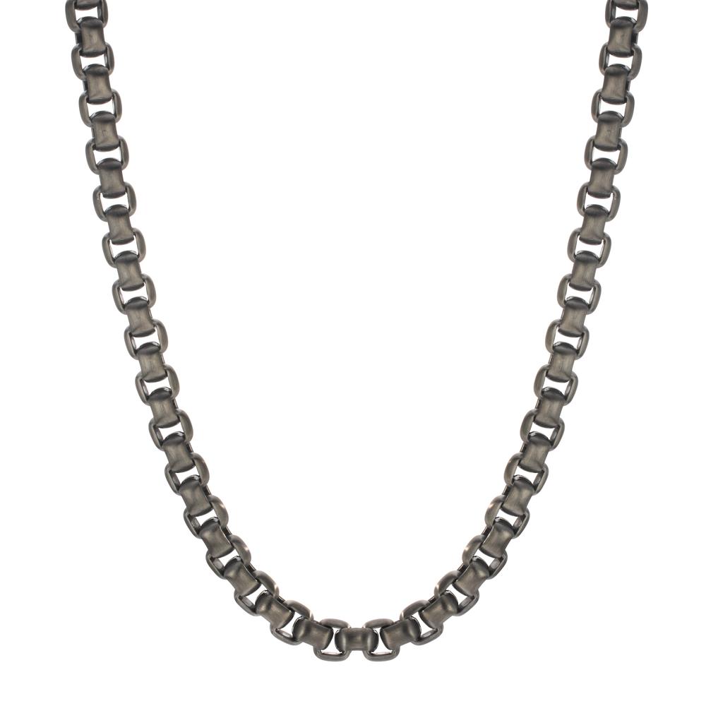Collier Acier inoxydable gris PVD 50 cm-600494