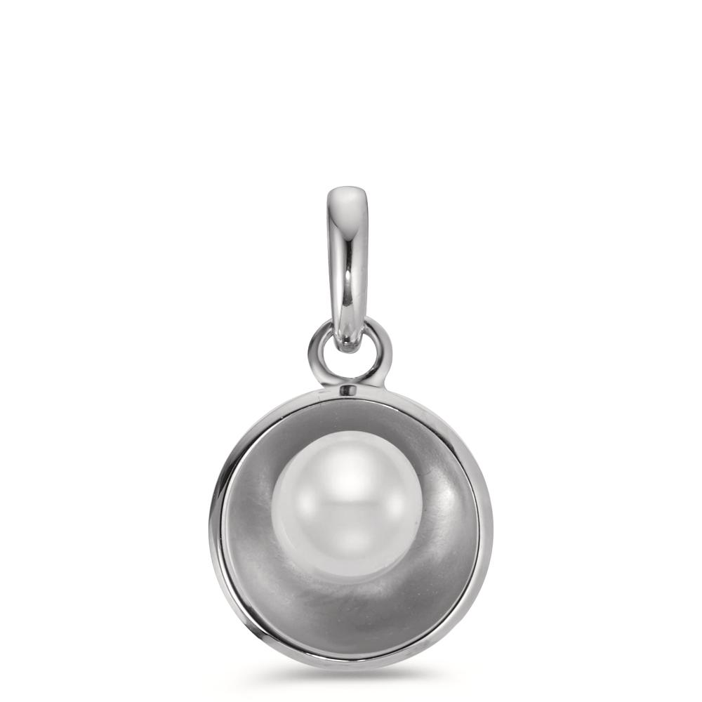 Pendentif Argent Rhodié perle d'eau douce Ø12 mm-600762