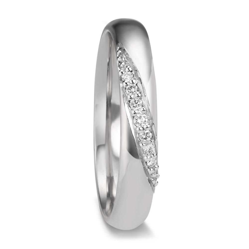 Alliance Or blanc 18K Diamant 0.042 ct, 7 Pierres, w-si-600878