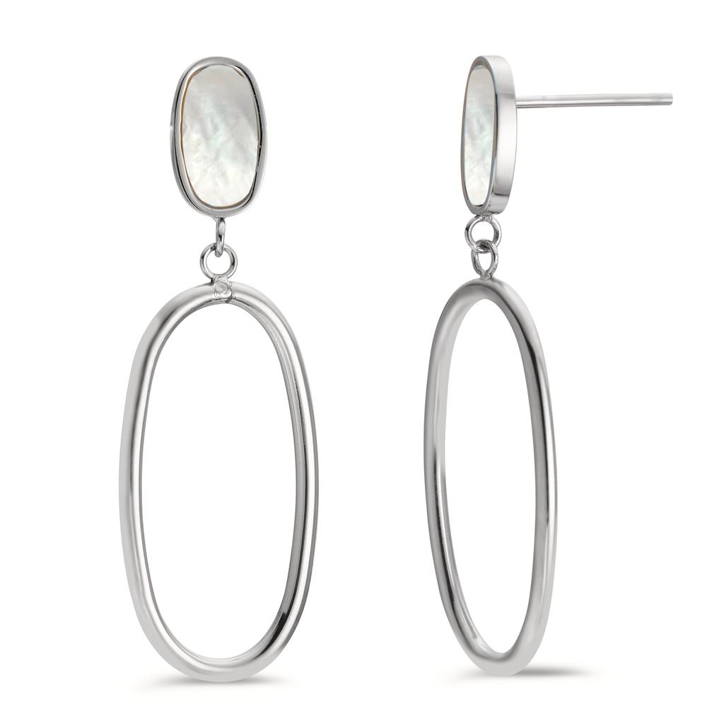 Pendant d'oreilles Acier inoxydable nacre blanc-600887